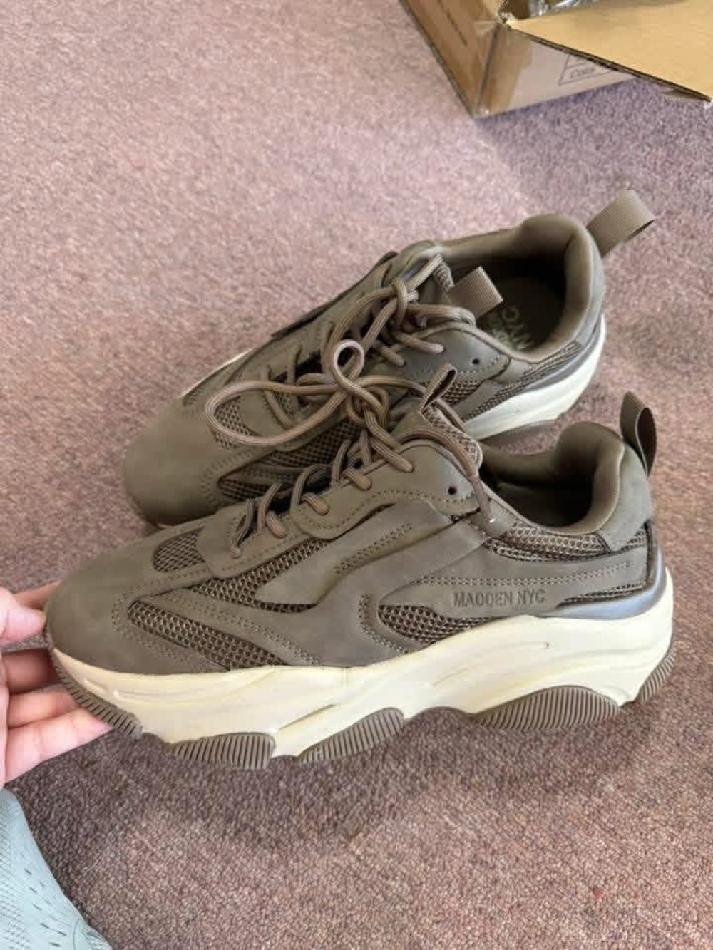 Steve Madden Chunky Brown Platform Sneakers